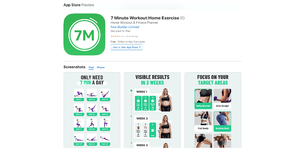 7 Minute Workout app