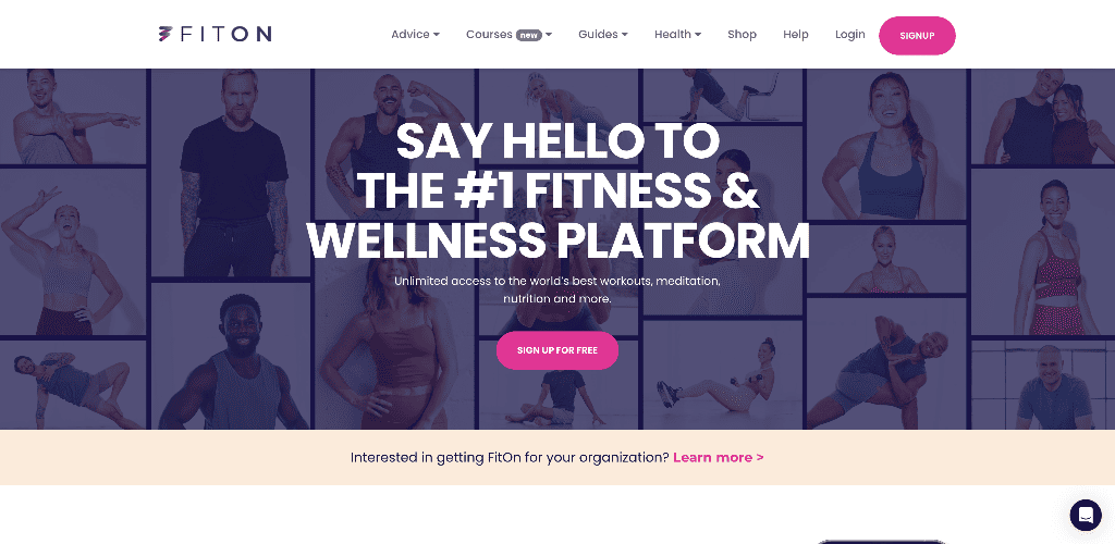 FitOn app screenshot