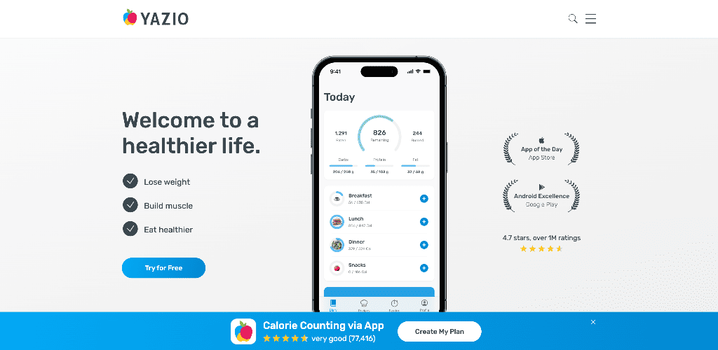 Yazio app