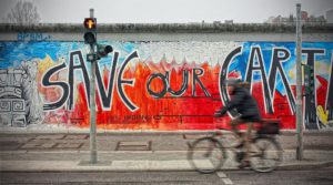 Berlin wall with graffiti