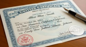 Birth certificate example