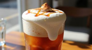 Glass with cold foam