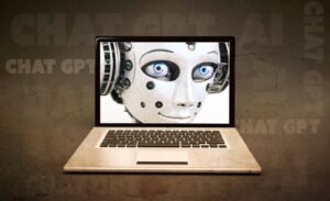 Computer laptop with AI meaning