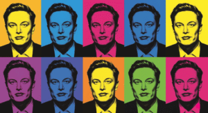 Elon Musk art deco image