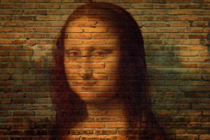Mona Lisa wall painting