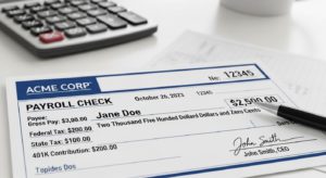 Payroll check