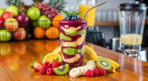 Smoothie on the table
