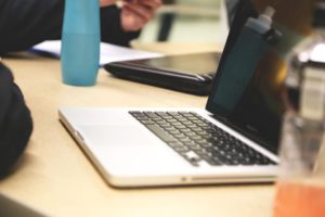 Laptop on the table