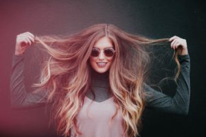 Woman with hair