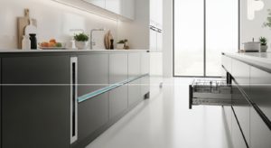 Narrow modern kitchen