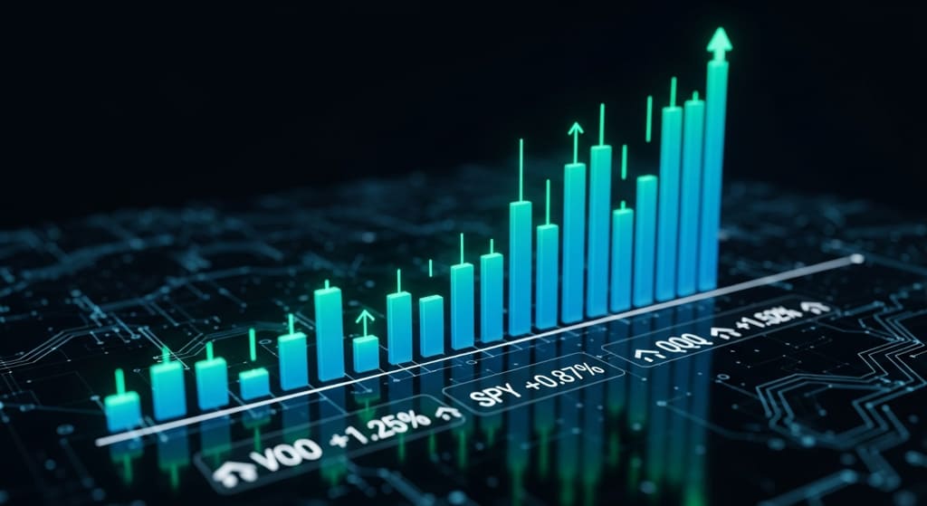 Stocks ETFs on the screen
